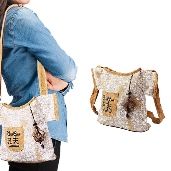 Women's Vintage Over Shoulder Messenger Bag Purse - Picture 2 of 2